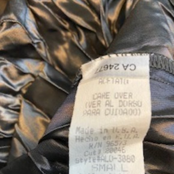 Vintage Y2K Metallic Taffeta Long Skirt - Picture 4 of 5